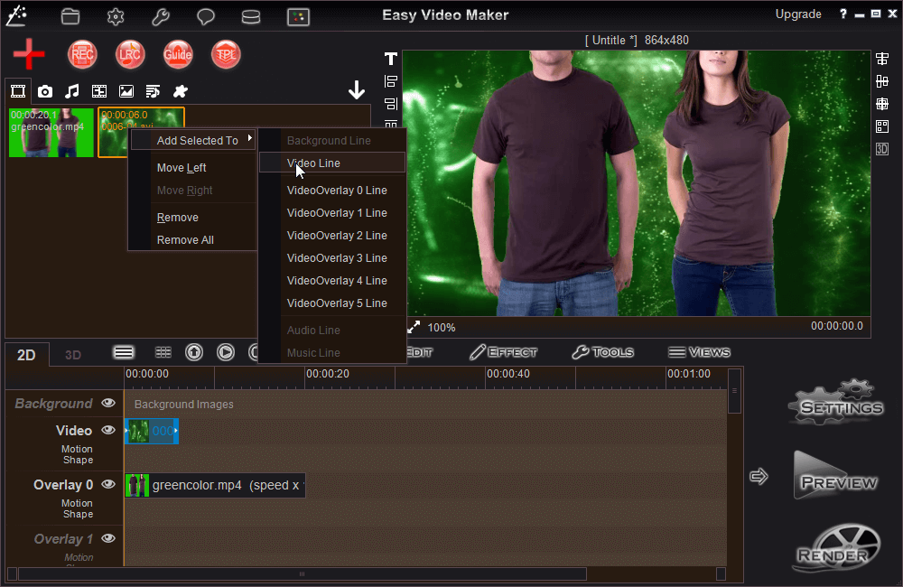 green screen image editor