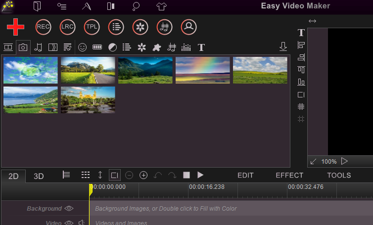 Add all pictures into Easy Video Maker