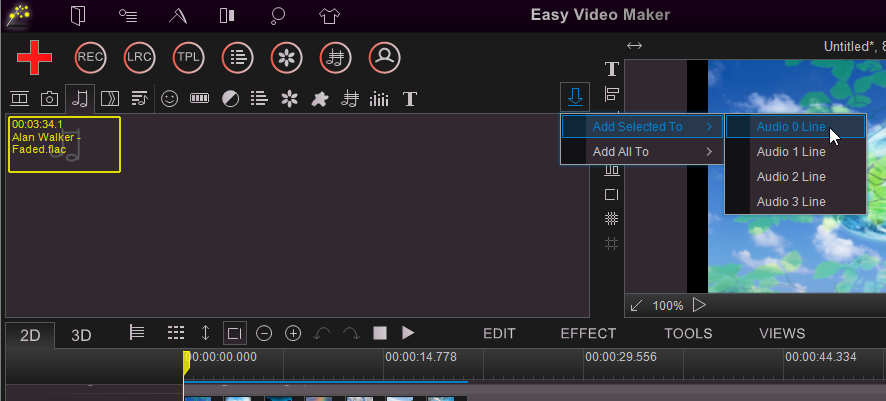 how to put music to file using avs video remaker
